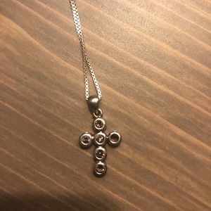 Sterling Silver Amethyst Cross Necklace